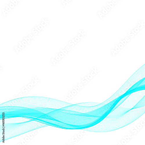 blue wave abstraction. Brochure Template. eps 10