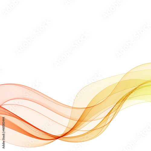 colorful abstract wave. yellow and orange lines. background. eps 10