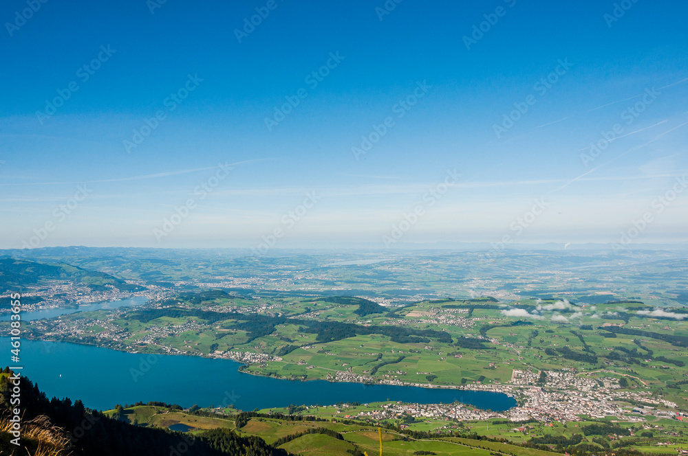 Obraz premium Rigi, Küssnacht am Rigi, Rigi Kulm, Rigi Staffel, Rigi Staffelhöhe, Vierwaldstättersee, Bergbahn, Wanderweg, Aussichtspunkt, Sommer, Zentralschweiz, Schweiz