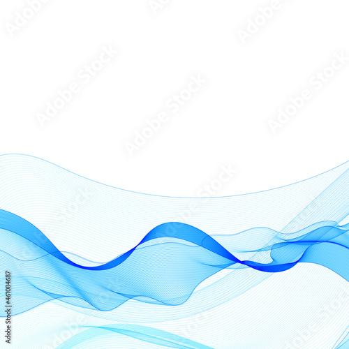 blue wave abstraction. Brochure Template. eps 10