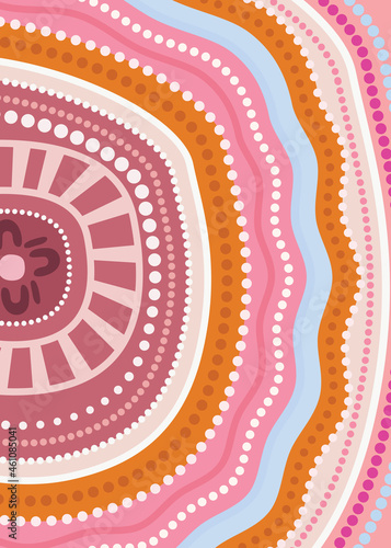 Dot design vector aboriginal artwork