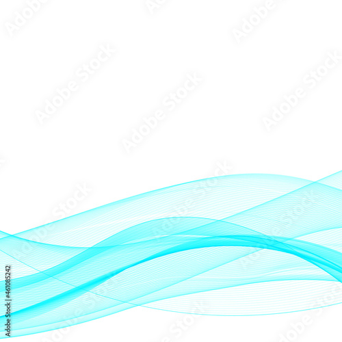 Blue wavy abstract lines background. eps 10