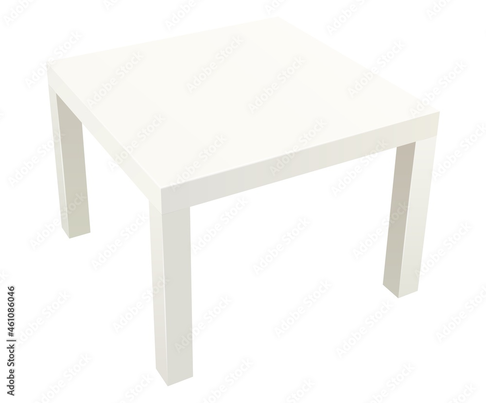 Vector square side table illustration Vector square side table illustration