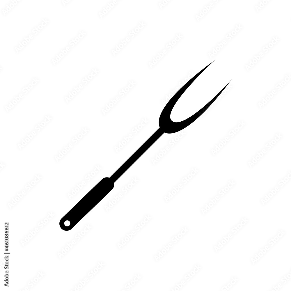fork for barbecue utensil kitchen black on white background line icon. Trendy flat isolated outline symbol, sign can be used for: illustration, logo, app, design, web, dev, ui, gui. Vector EPS 10 fork for barbecue utensil kitchen black on white background line icon. Trendy flat isolated outline symbol, sign can be used for: illustration, logo, app, design, web, dev, ui, gui. Vector EPS 10
