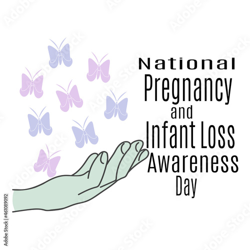 National Pregnancy and Infant Loss Awareness Day, idea for poster, banner, flyer or postcard