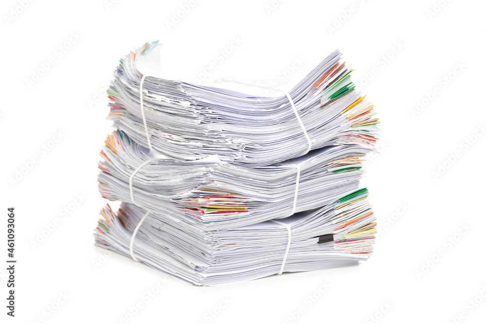 Stack of Documents isolated on white background. Stack of Documents isolated on white background.