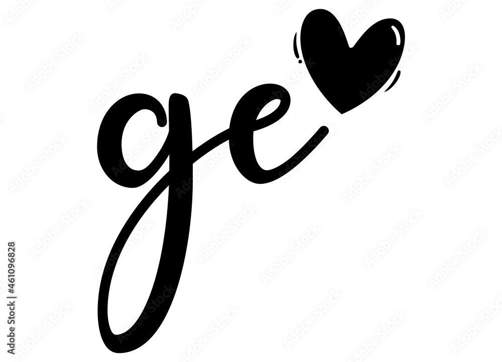 ge, eg, Monogram with Heart Decor, monogram wedding logo. Love icon, couples Initials, lower case, Initials Sticker for Car Laptop Tumbler, home decor ge, eg, Monogram with Heart Decor, monogram wedding logo. Love icon, couples Initials, lower case, Initials Sticker for Car Laptop Tumbler, home decor