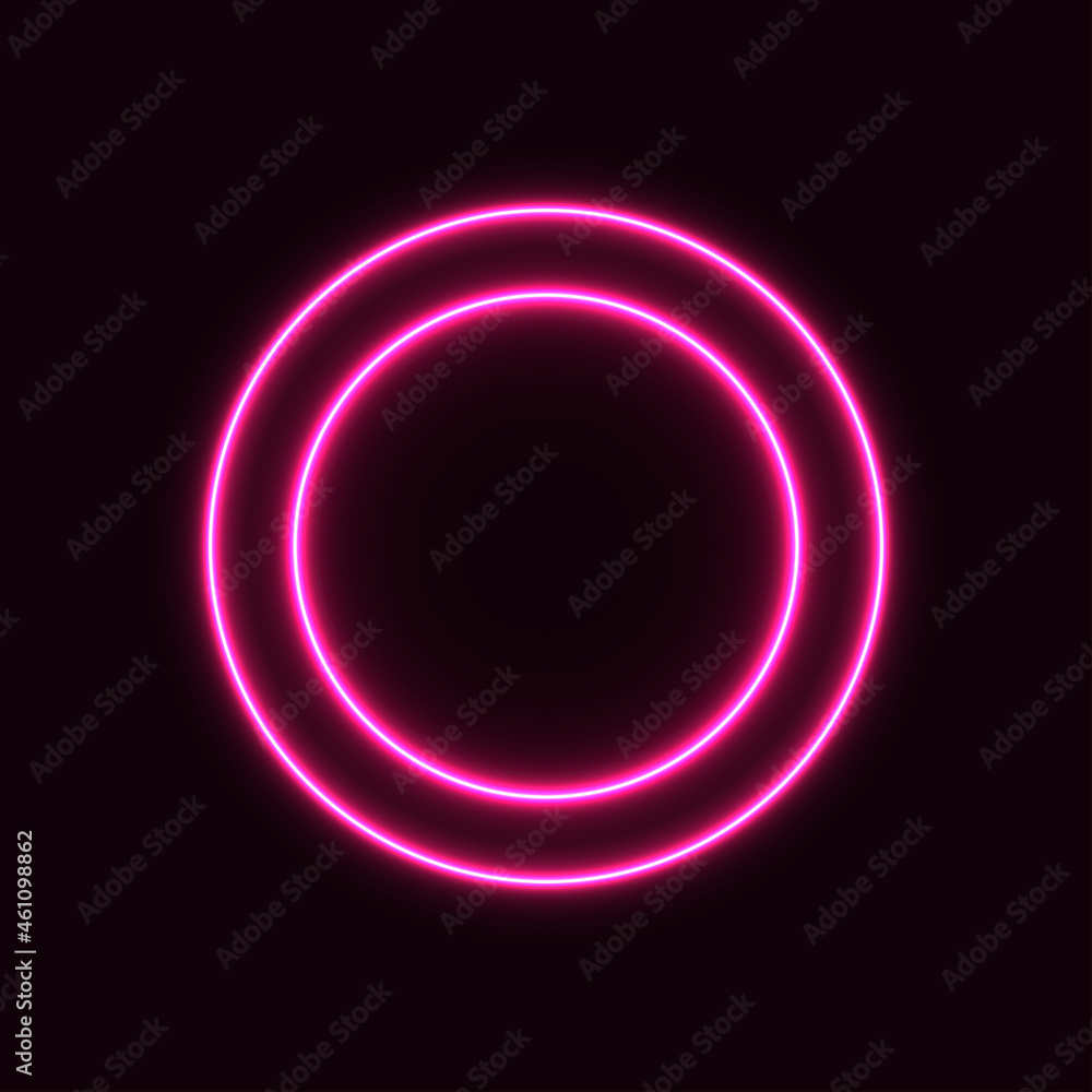 Pink neon geometric circle, abstraction for banner and advertisement. Two circles
Pink neon geometric circle, abstraction for banner and advertisement. Two circles