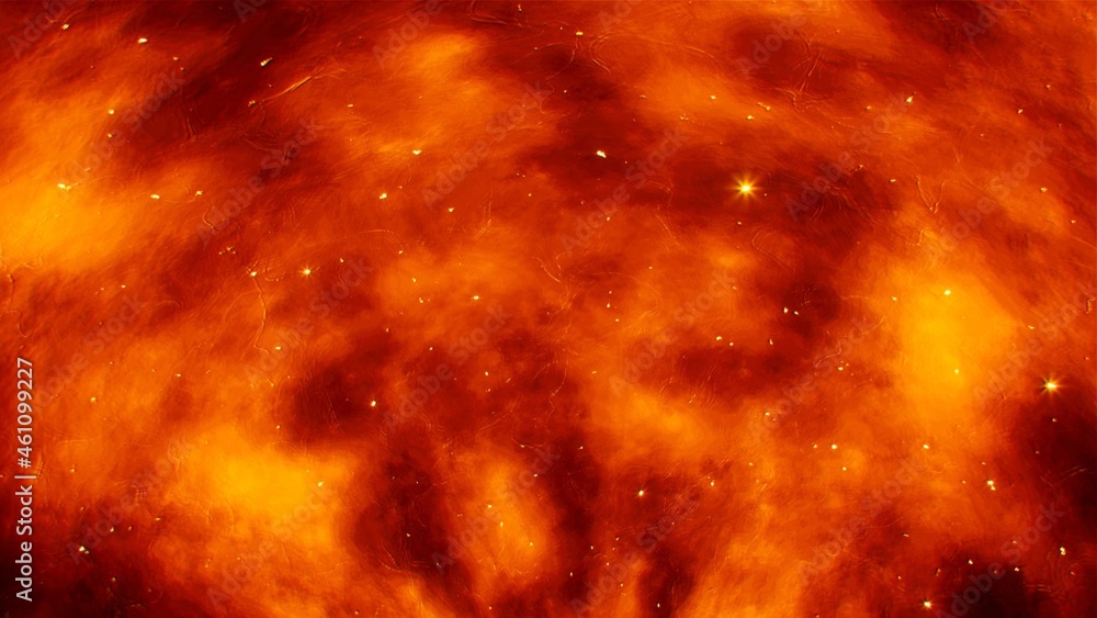 Naklejka premium Burning Fire and Sparks Background