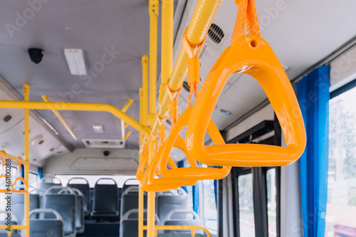 Wallpaper Mural Selective focus on bus strap or bus holding handle. Torontodigital.ca