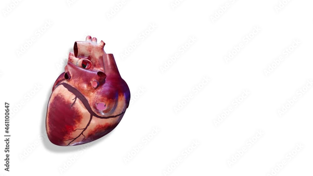 Heart, internal organs 3D render, anatomy of the human body, white background with luma matte for transparency. Heart, internal organs 3D render, anatomy of the human body, white background with luma matte for transparency.