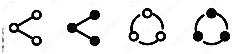 Share icon set. Connection symbol. Connect, data sharing. link symbol. Sharing sign. vector illustration Share icon set. Connection symbol. Connect, data sharing. link symbol. Sharing sign. vector illustration