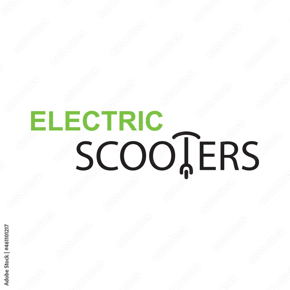Vector logo of the electric scooter rental service Vector logo of the electric scooter rental service