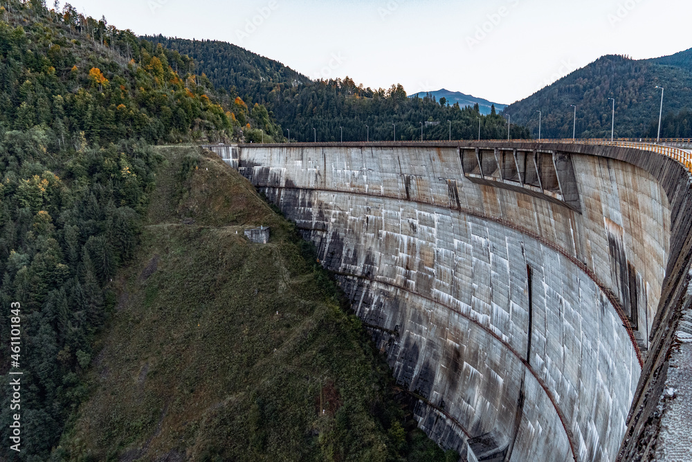 Vidraru water dam , Fagaras mountains