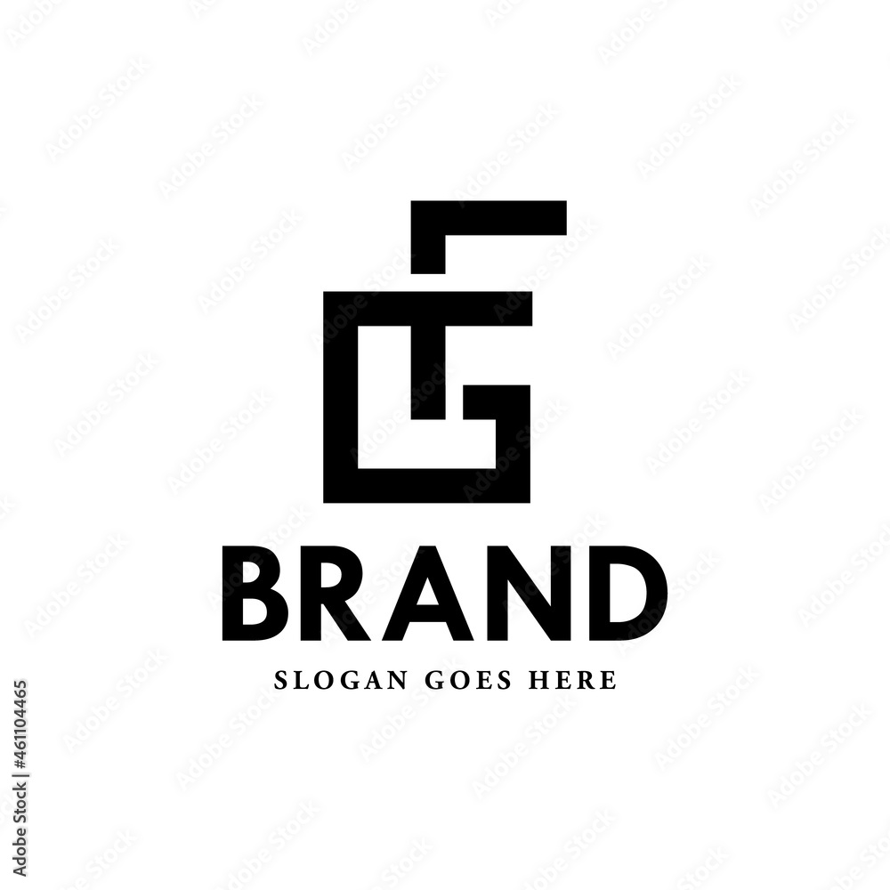 Initial letter gf logo design template vector
