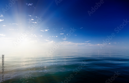 Colour sunset in Pacific ocean