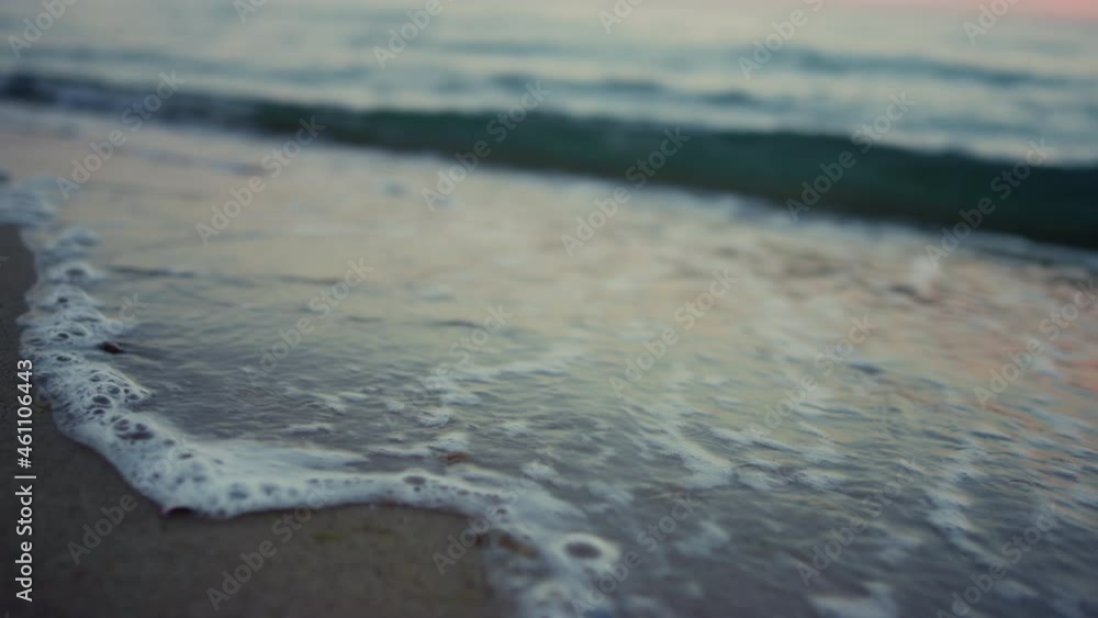 Blue sea waves water splashing coastline in slow motion. Abstract nature concept Blue sea waves water splashing coastline in slow motion. Abstract nature concept
