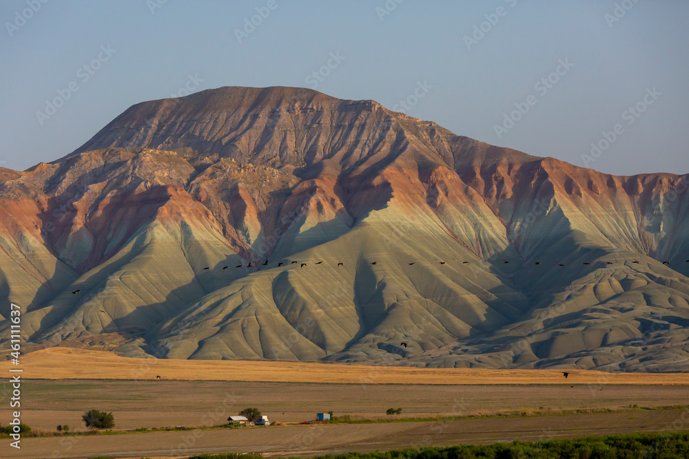 Obraz premium Colorful geological formations. Nallihan Bird Sanctionary (Nallıhan Kuş Cenneti) is a National Park in Ankara, Turkey.