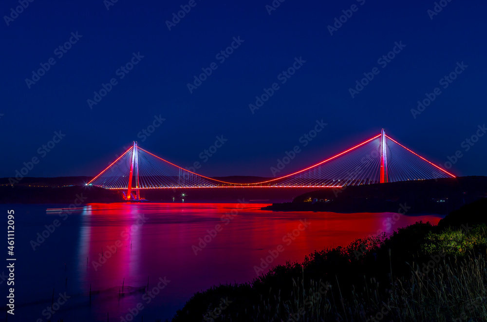 Fototapeta premium Third Bridge at Istanbul, Yavuz Sultan Selim Bridge