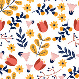 Cute vector Floral seamless pattern