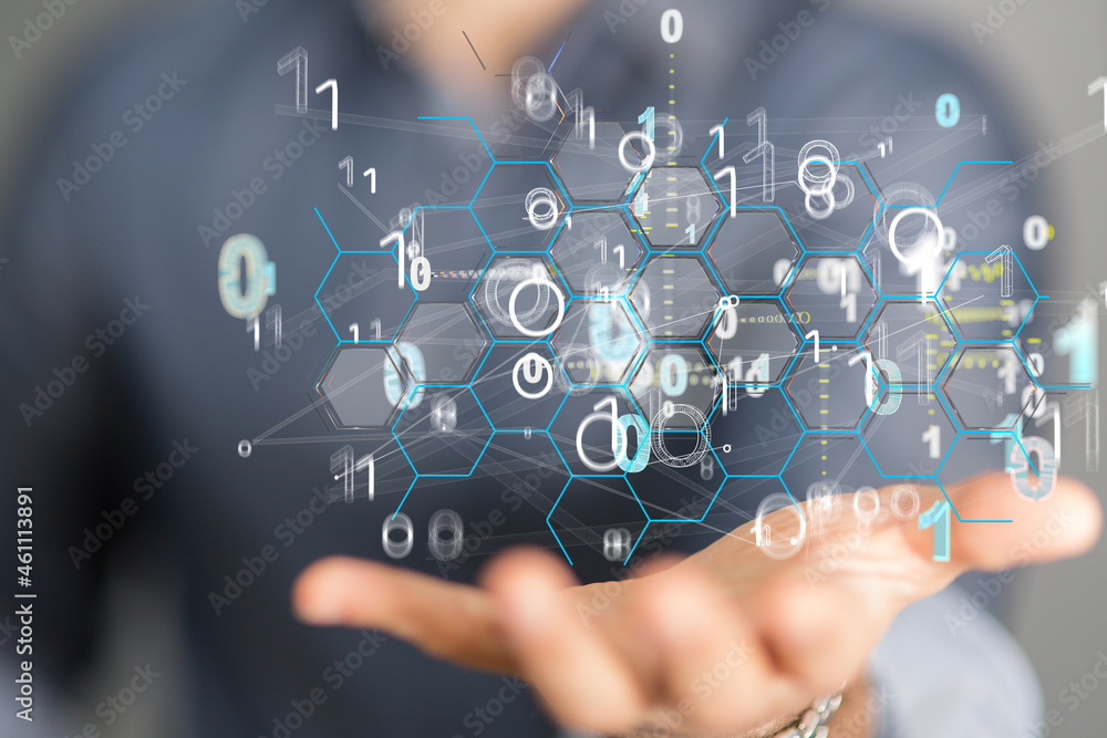 Big data and artificial intelligence concept. Machine learning and cyber mind domination Big data and artificial intelligence concept. Machine learning and cyber mind domination
