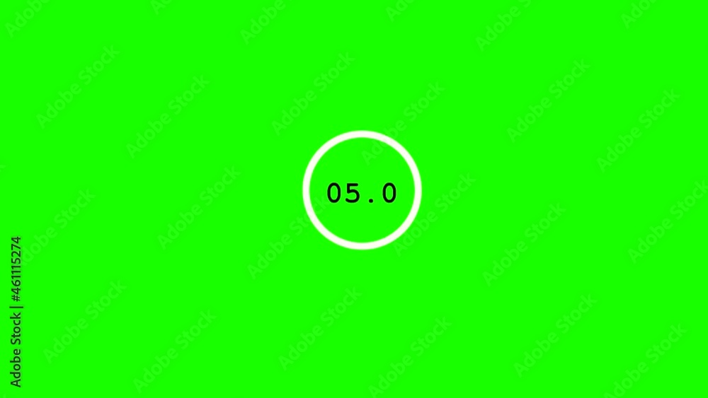 Animated countdown 10 second timer on green screen Animated countdown 10 second timer on green screen
