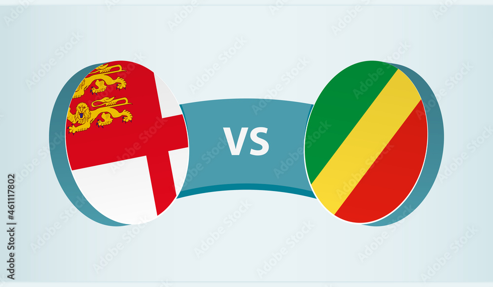 Sark versus Congo, team sports competition concept. Sark versus Congo, team sports competition concept.