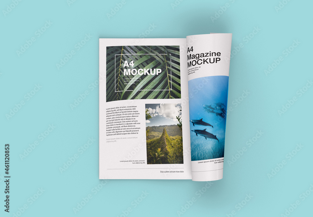 Matte Magazine Mockup Stock Template Adobe Stock