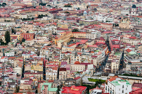 City of Naples downtown, view the castle at the top of the hill © Enrico Della Pietra