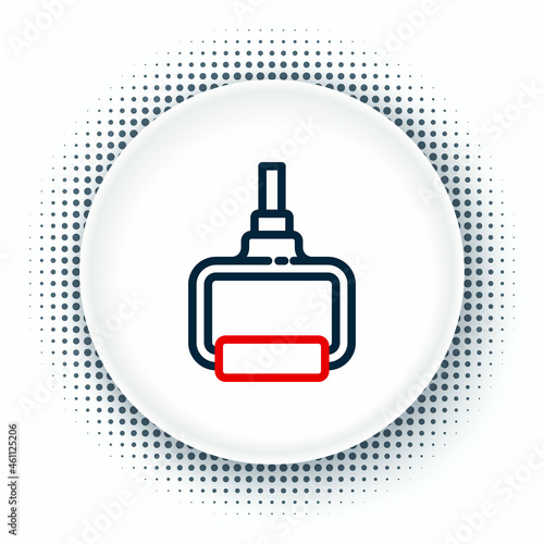 Line TPX loop training equipment icon isolated on white background. Sport equipment. Colorful outline concept. Vector