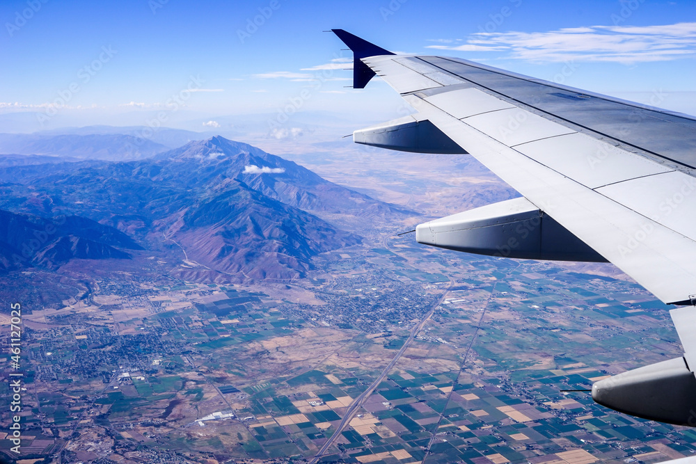 Obraz premium view from airplane window