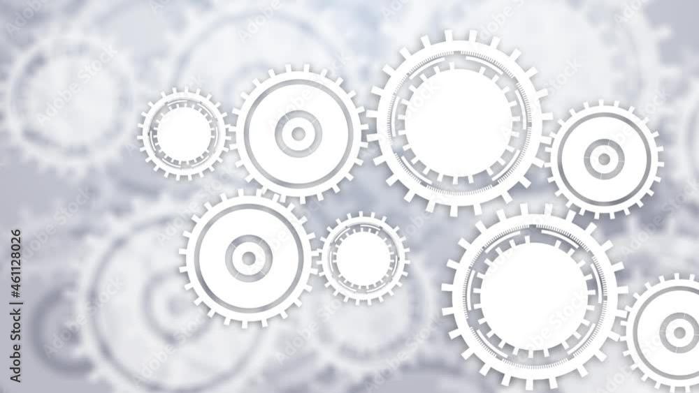 clean white Innovation, research gears glowing as technological idea Loop Background. thinking, AI, development. 3D strategy concept idea. Working Process. Teamwork Business and Technology Concept clean white Innovation, research gears glowing as technological idea Loop Background. thinking, AI, development. 3D strategy concept idea. Working Process. Teamwork Business and Technology Concept