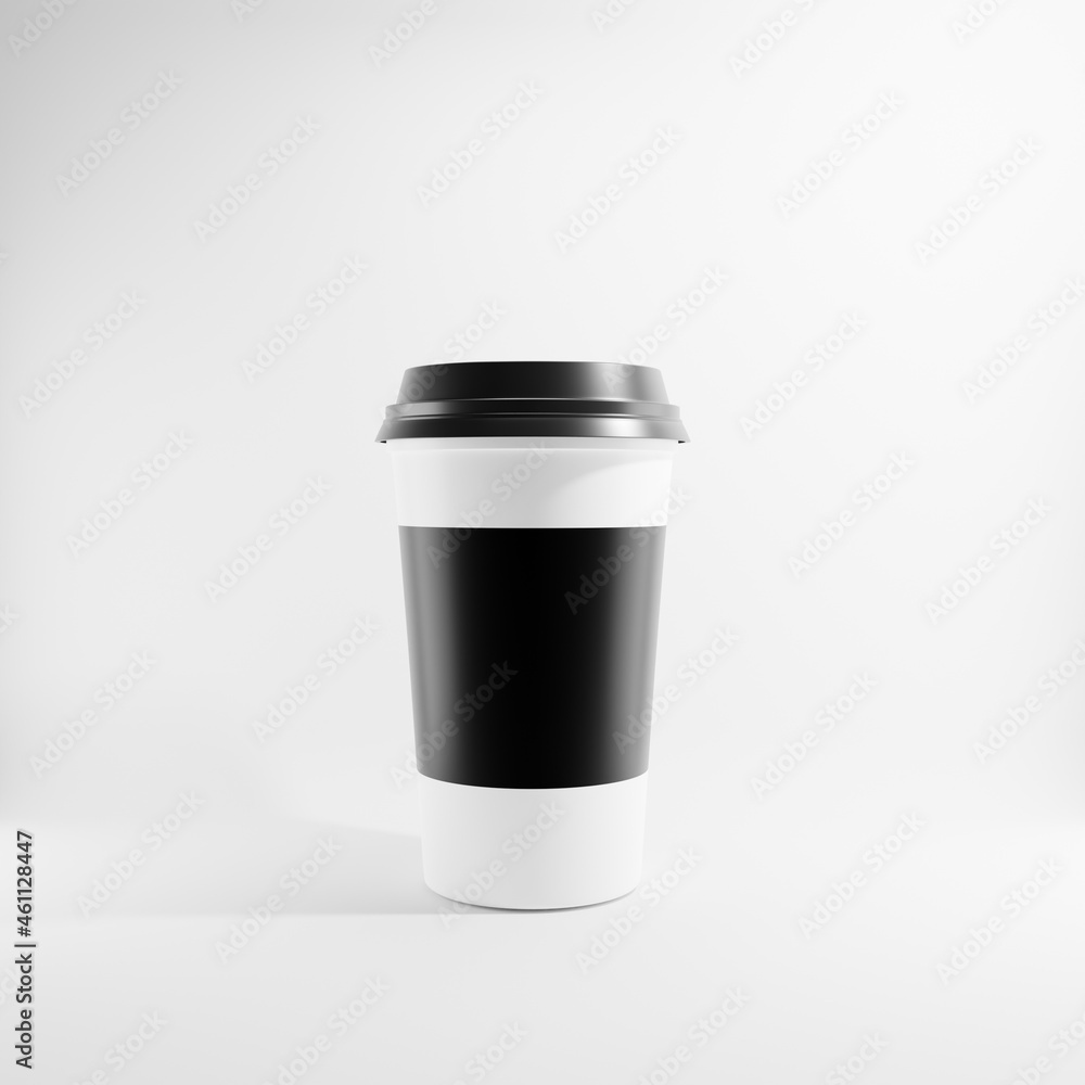 coffee cup mockup withe with black label and black cap coffee cup mockup withe with black label and black cap