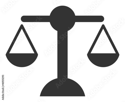 Equilibrium weight icon with flat style. Isolated vector equilibrium weight icon image, simple style.