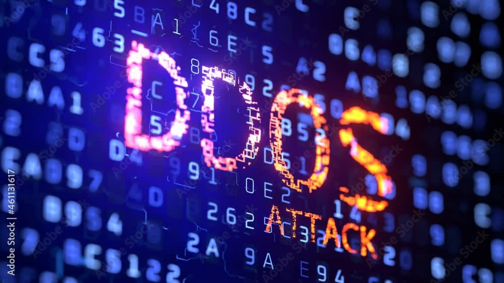 DDoS inscription. concept of ddos attack on computer systems. Rotate the camera around write DDoS. Seamless video. DDoS inscription. concept of ddos attack on computer systems. Rotate the camera around write DDoS. Seamless video.