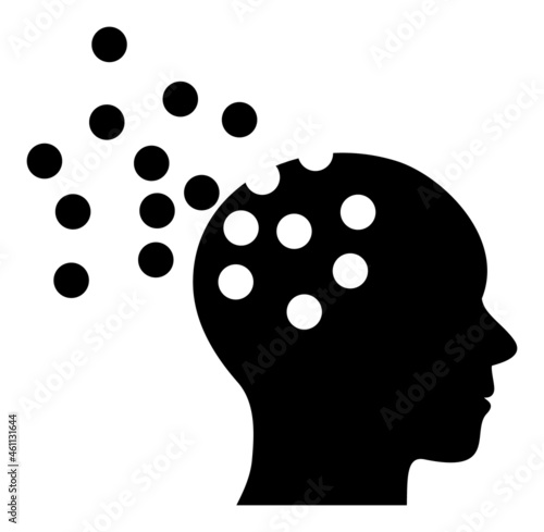 Intellect synthesis icon with flat style. Isolated vector intellect synthesis icon image, simple style.