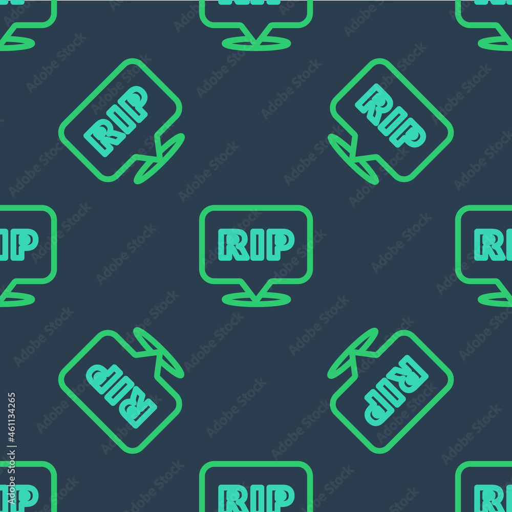 Line Speech bubble rip death icon isolated seamless pattern on blue background. Vector Line Speech bubble rip death icon isolated seamless pattern on blue background. Vector