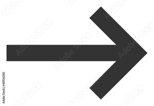 Next arrow icon with flat style. Isolated vector next arrow icon illustrations, simple style.