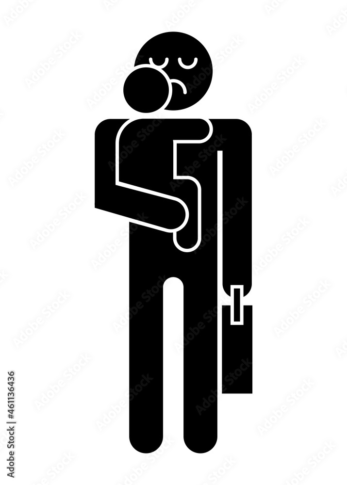 Fototapeta premium man sad with baby