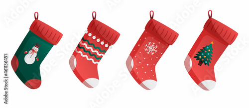 Collection of Christmas socks for gifts