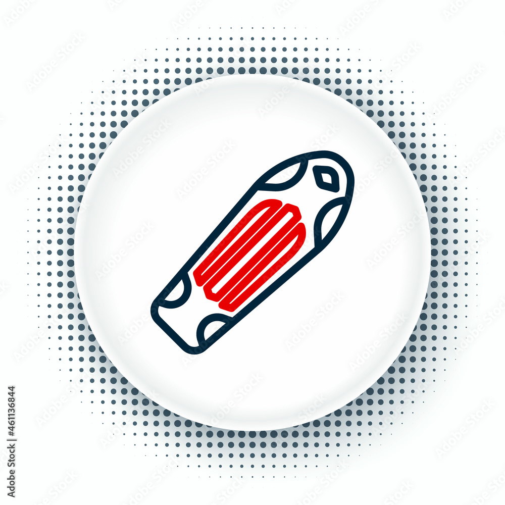 Line Skateboard deck icon isolated on white background. Extreme sport. Sport equipment. Colorful outline concept. Vector Line Skateboard deck icon isolated on white background. Extreme sport. Sport equipment. Colorful outline concept. Vector