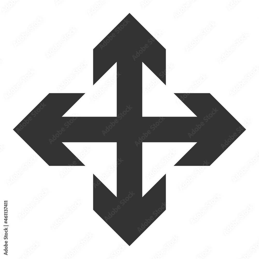 Expand arrows icon with flat style. Isolated vector expand arrows icon illustrations, simple style. Expand arrows icon with flat style. Isolated vector expand arrows icon illustrations, simple style.