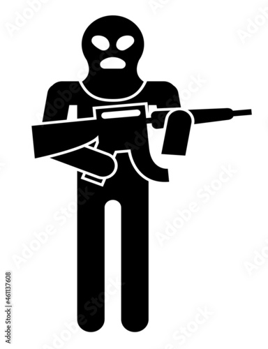 terrorist with weapon