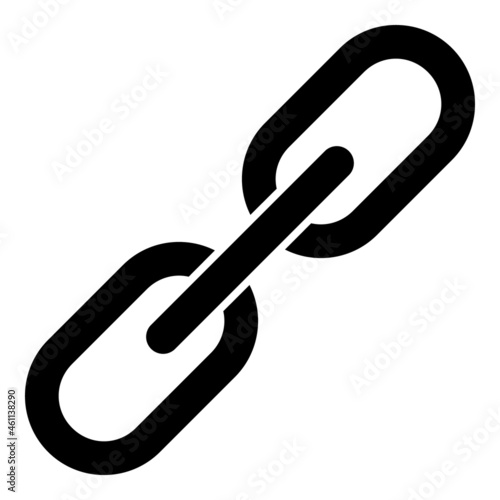 Chain icon with flat style. Isolated vector chain icon image, simple style.