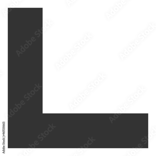Corner icon with flat style. Isolated vector corner icon illustrations, simple style. photo