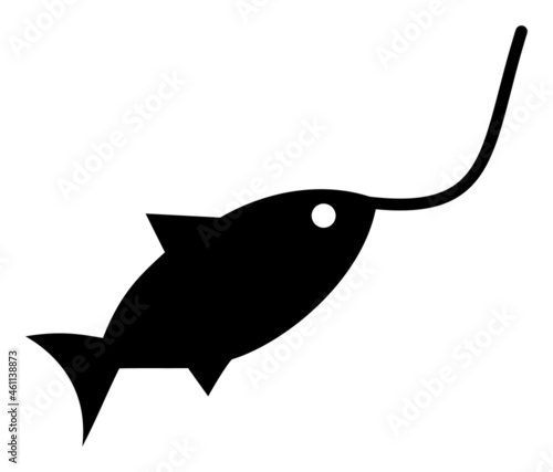 Fishing rope icon with flat style. Isolated vector fishing rope icon image, simple style.