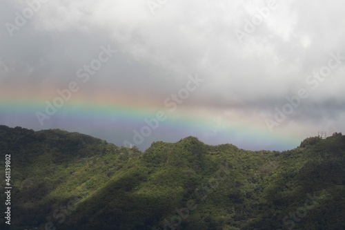 rainbow over the hawaiian mountains
