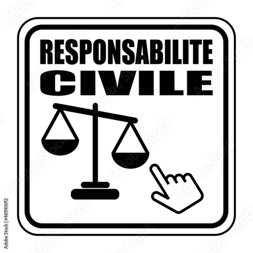 Logo responsabilité civile.