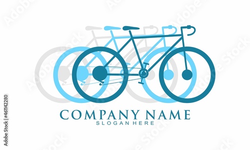 Race bicycle illustration vector logo
