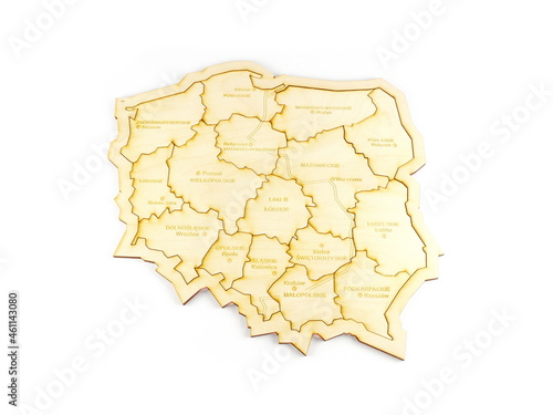 Mapa polski ze sklejki